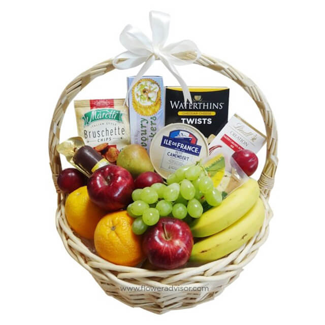 Gourmet Fruit, Cheese, Choco Hamper