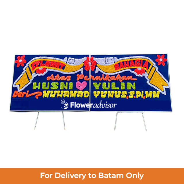 Papan Bunga Pernikahan Seroja