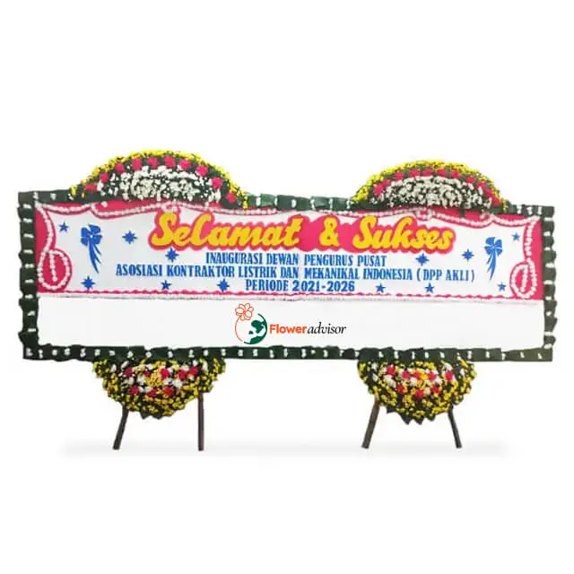 Bunga Papan Gandeng Best Wishes
