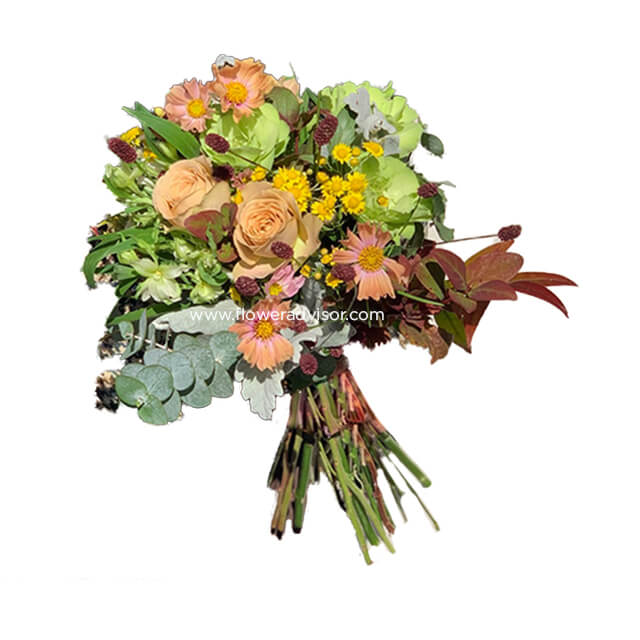 Seasonal Bouquet (Beige & Green)
