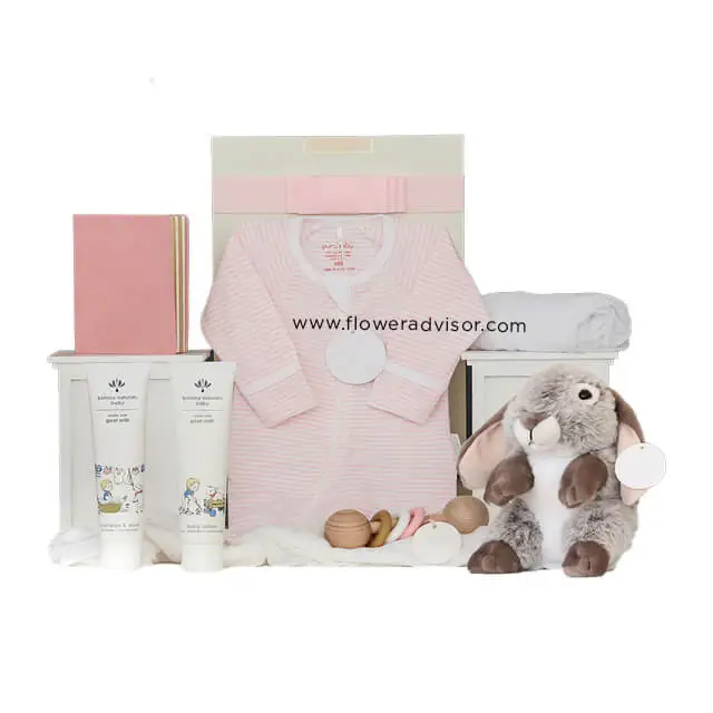 Baby Bathtime & Snuggles Girl Hamper