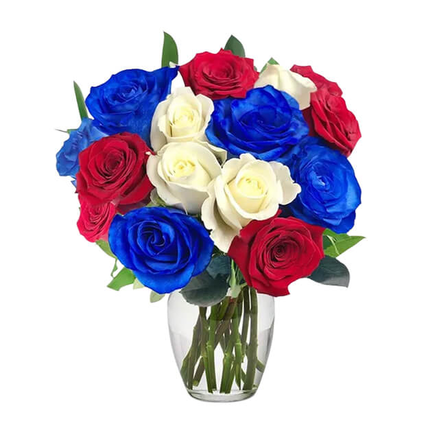 Red, White, and Blue Roses