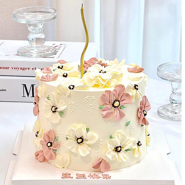 The Blooming Floral Ice Cream Birthday Cake