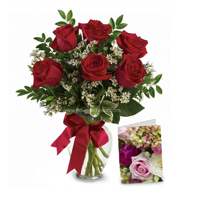 Half Dozen Sweetheart Roses