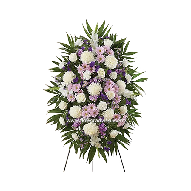 Lavender & White Standing Spray