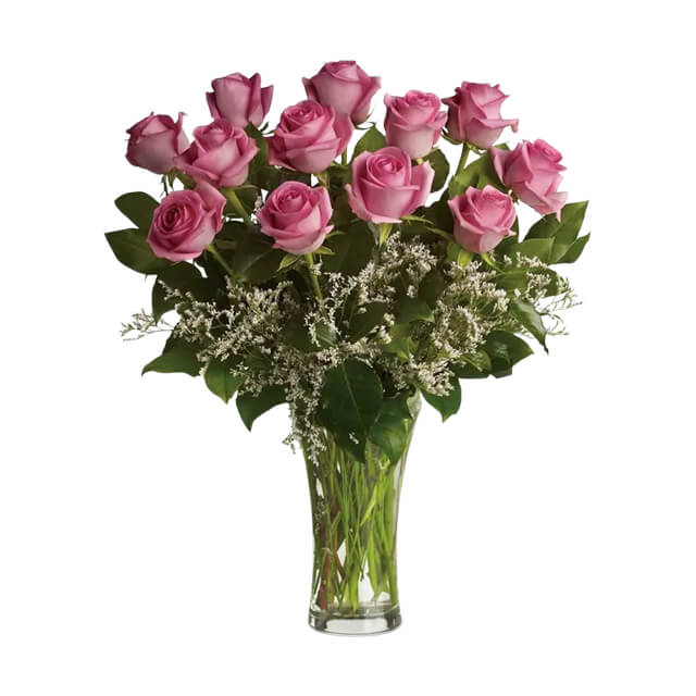 Glorious Pink Roses One Dozen